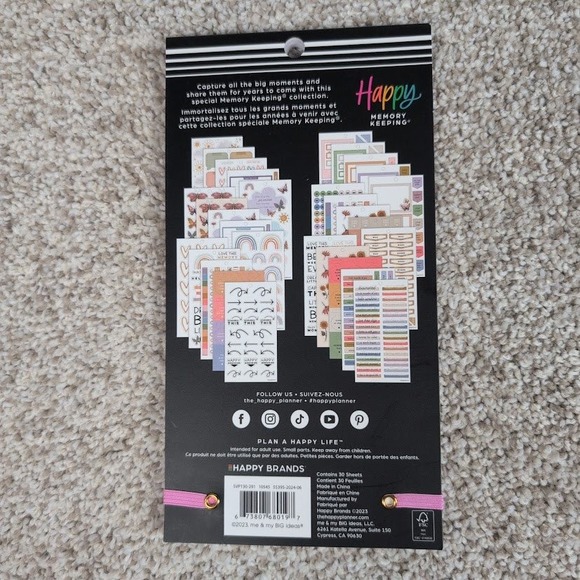 Happy‎ Planner Memory Keeping Beloved Butterflies Sticker Sheets 616 Pieces - Picture 3 of 3